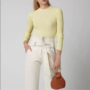 NWT Vince Variegated Rib Crewneck Long Sleeve Fall Sweater Large Quiet Luxury